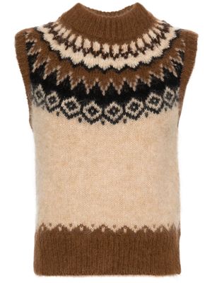 Polo Ralph Lauren fair isle intarsia-knit vest - Brown
