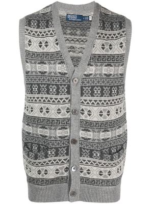 Polo Ralph Lauren fair isle intarsia-knit waistcoat - Grey