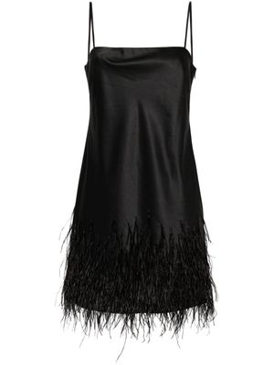 Polo Ralph Lauren feather-trimmed dress - Black