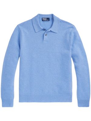 Polo Ralph Lauren fine-knit cashmere polo jumper - Blue