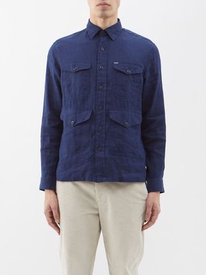 Polo Ralph Lauren - Flap-pocket Linen Overshirt - Mens - Navy
