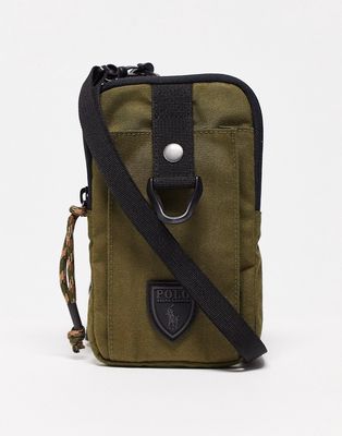Polo Ralph Lauren flight bag in olive green with logo