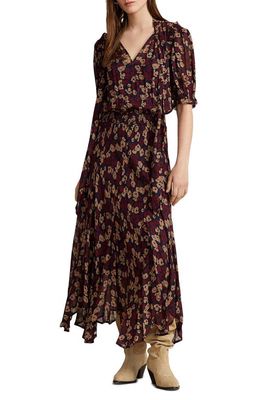Polo Ralph Lauren Floral Midi Dress in 1454 Fall Poppy Floral