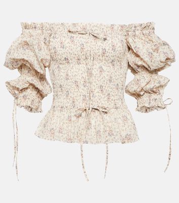 Polo Ralph Lauren Floral off-shoulder cotton top