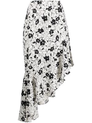 Polo Ralph Lauren floral-print asymmetric dress - White