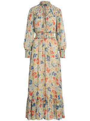 Polo Ralph Lauren floral-print georgette maxi dress - Neutrals