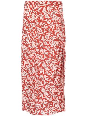 Polo Ralph Lauren floral print midi skirt - Red
