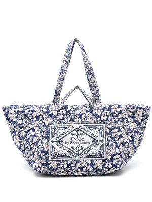 Polo Ralph Lauren floral-print quilted tote bag - Blue