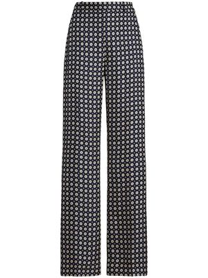 Polo Ralph Lauren geometric-print straight-leg trousers - Blue
