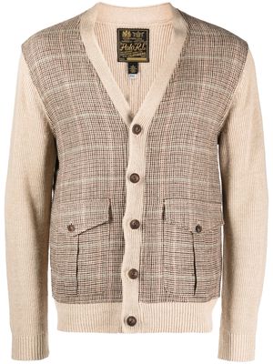 Polo Ralph Lauren Glen plaid-pattern linen-silk cardigan - Neutrals