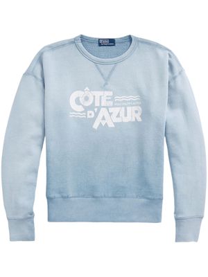 Polo Ralph Lauren graphic-print cotton sweatshirt - Blue