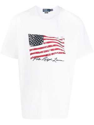 Polo Ralph Lauren graphic-print cotton T-shirt - White