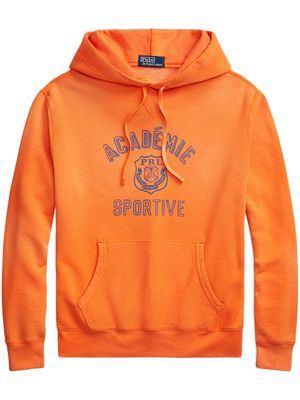 Polo Ralph Lauren graphic-print drawstring hoodie - Orange