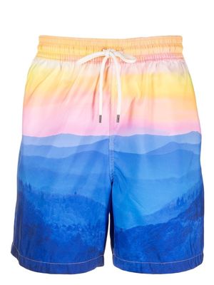 Polo Ralph Lauren graphic-print swim shorts - Yellow