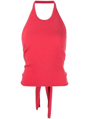 Polo Ralph Lauren halterneck sleeveless knitted top - Red