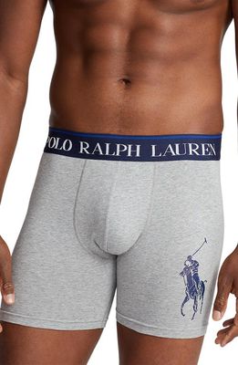 Polo Ralph Lauren Heathered Logo Boxer Briefs in Grey