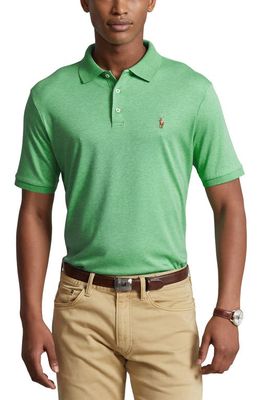 Polo Ralph Lauren Heathered Pima Cotton Polo in Resort Green Heather