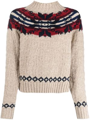 Polo Ralph Lauren high-neck intarsia-knit jumper - Neutrals