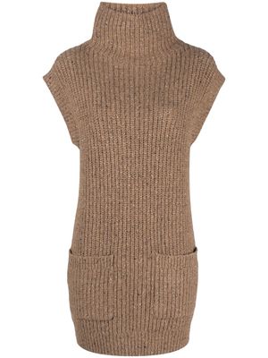 Polo Ralph Lauren high-neck knitted vest - Brown