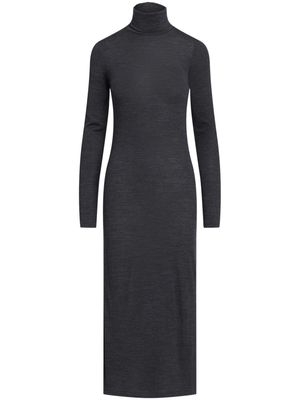 Polo Ralph Lauren high-neck midi wool dress - Grey