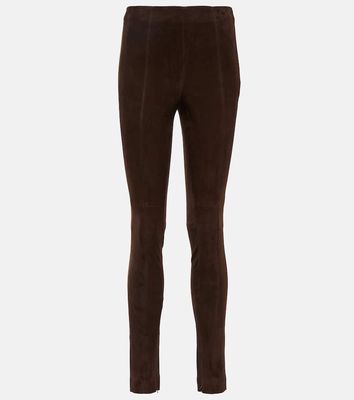 Polo Ralph Lauren High-rise skinny suede pants