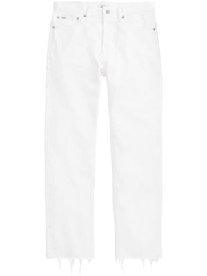 Polo Ralph Lauren high-rise straight-leg cropped jeans - White