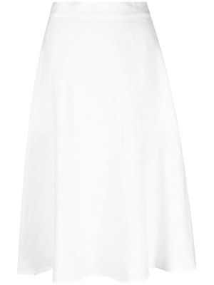 Polo Ralph Lauren high-waist linen midi skirt - White