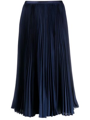 Polo Ralph Lauren high-waisted pleated midi skirt - Blue