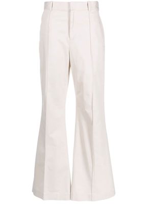 Polo Ralph Lauren high-waisted stretch-cotton flared trousers - White