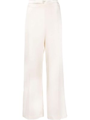 Polo Ralph Lauren high-waited satin wide-leg trousers - Neutrals