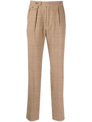 Polo Ralph Lauren houndstooth-pattern straight-leg trousers - Brown