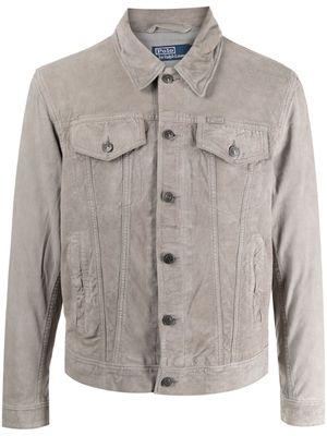Polo Ralph Lauren Icon suede trucker jacket - Grey