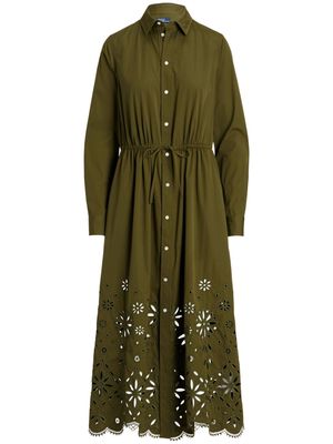 Polo Ralph Lauren Jessica broderie-anglaise cotton shirtdress - Green
