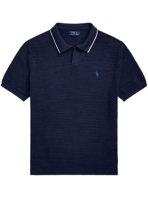 Polo Ralph Lauren Jonny logo-embroidered textured jumper - Blue