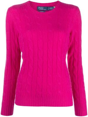 Polo Ralph Lauren Julianna cable-knit cashmere jumper - Pink