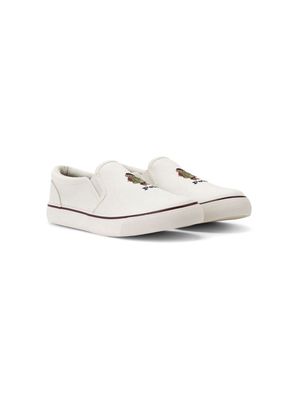 Polo Ralph Lauren Keaton Bear slip-on sneakers - White