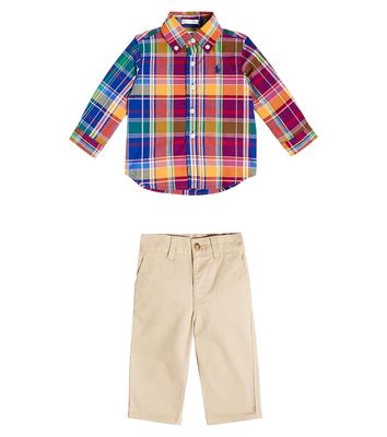 Polo Ralph Lauren Kids Baby cotton shirt and pants set