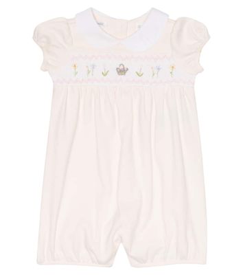 Polo Ralph Lauren Kids Baby embroidered cotton romper