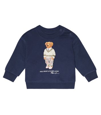 Polo Ralph Lauren Kids Baby Polo Bear cotton jersey sweatshirt
