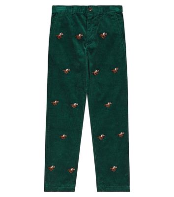 Polo Ralph Lauren Kids Bedford embroidered cotton pants