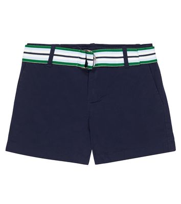 Polo Ralph Lauren Kids Belted cotton twill shorts