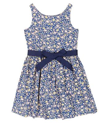 Polo Ralph Lauren Kids Bow-embellished floral cotton dress