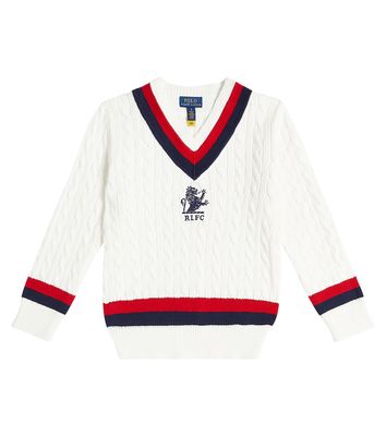 Polo Ralph Lauren Kids Cable-knit embroidered cotton sweater