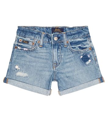 Polo Ralph Lauren Kids Distressed denim shorts