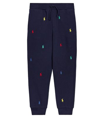 Polo Ralph Lauren Kids Embroidered cotton-blend sweatpants