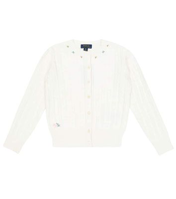 Polo Ralph Lauren Kids Embroidered cotton cardigan
