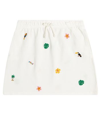 Polo Ralph Lauren Kids Embroidered cotton skirt