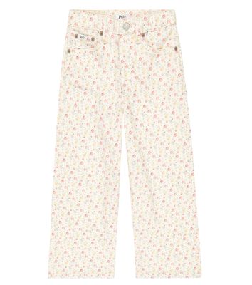 Polo Ralph Lauren Kids Floral cotton jeans