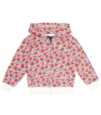 Polo Ralph Lauren Kids Floral zipped cotton hoodie