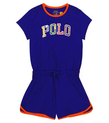 Polo Ralph Lauren Kids Logo cotton jersey playsuit